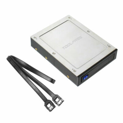 TOOLFREE 2.5'' Internal Floppy Bay SATA III Tray-Less Mobile Rack for HDD SSD