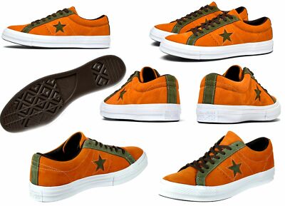 Converse 161617C ONE STAR OX Suede Leder Schuhe Sneaker 41,5 45 Mandarine White