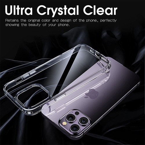 Silicone Case For iPhone 15 14 Pro Max 12 13 11 XR 8 SE Clear Shockproof Cover - Picture 9 of 13