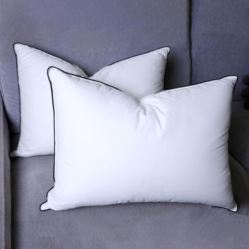 Down Pillows - White down Pillow Standard Size - 100% Cotton Shell down Luxury S
