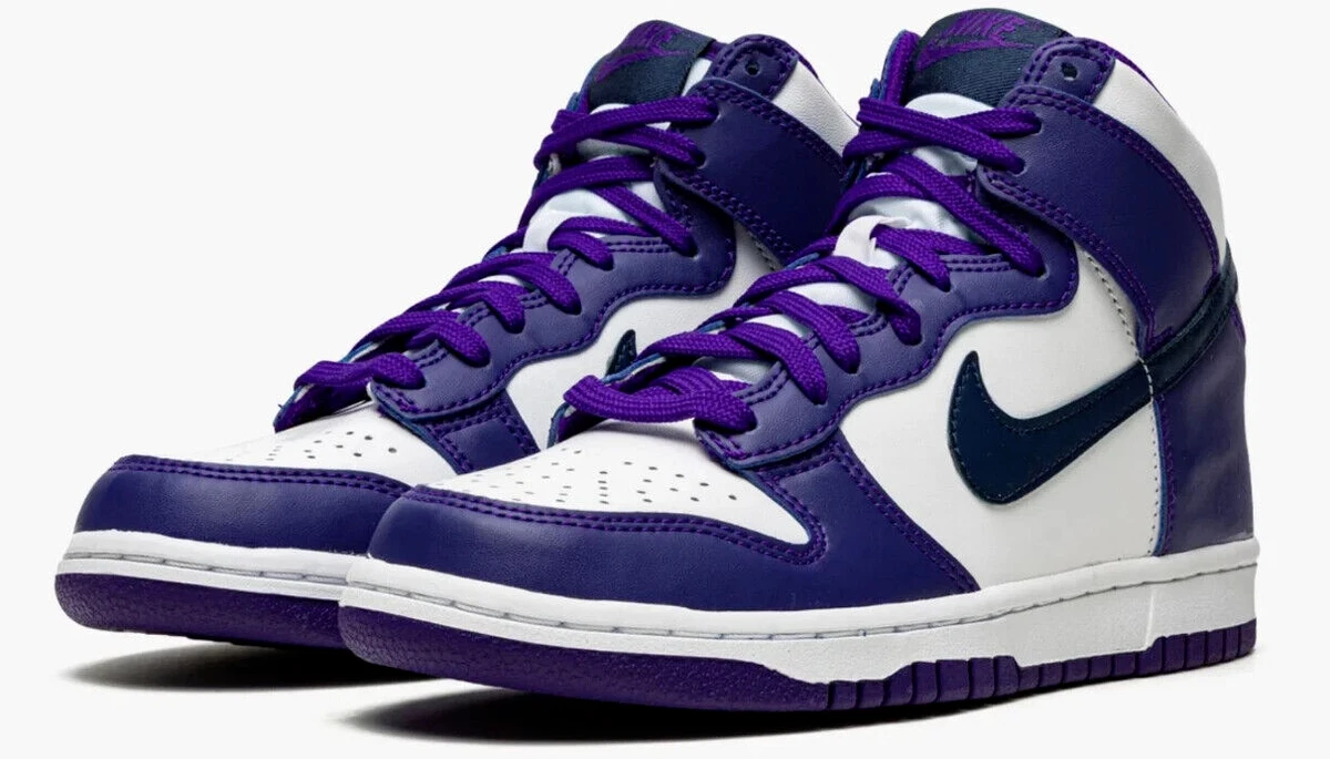 Nike dunk high purple white clearance