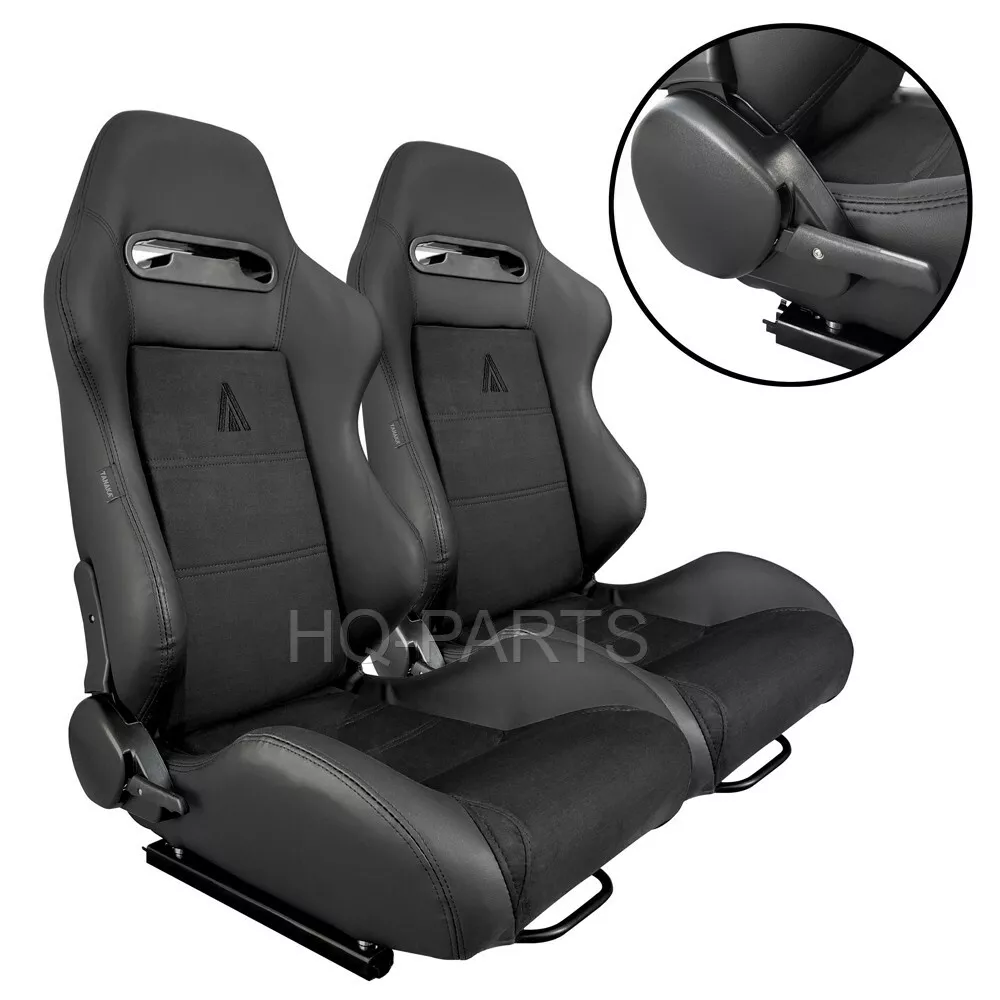 OKLEAD Sports Style 2pcs Set Racing Seats PVC Leather