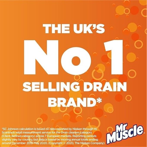 Mr Muscle Drain Foamer, Drain Cleaning Foam to Unblock & Eliminate Odour, 500 ml - Picture 4 of 6