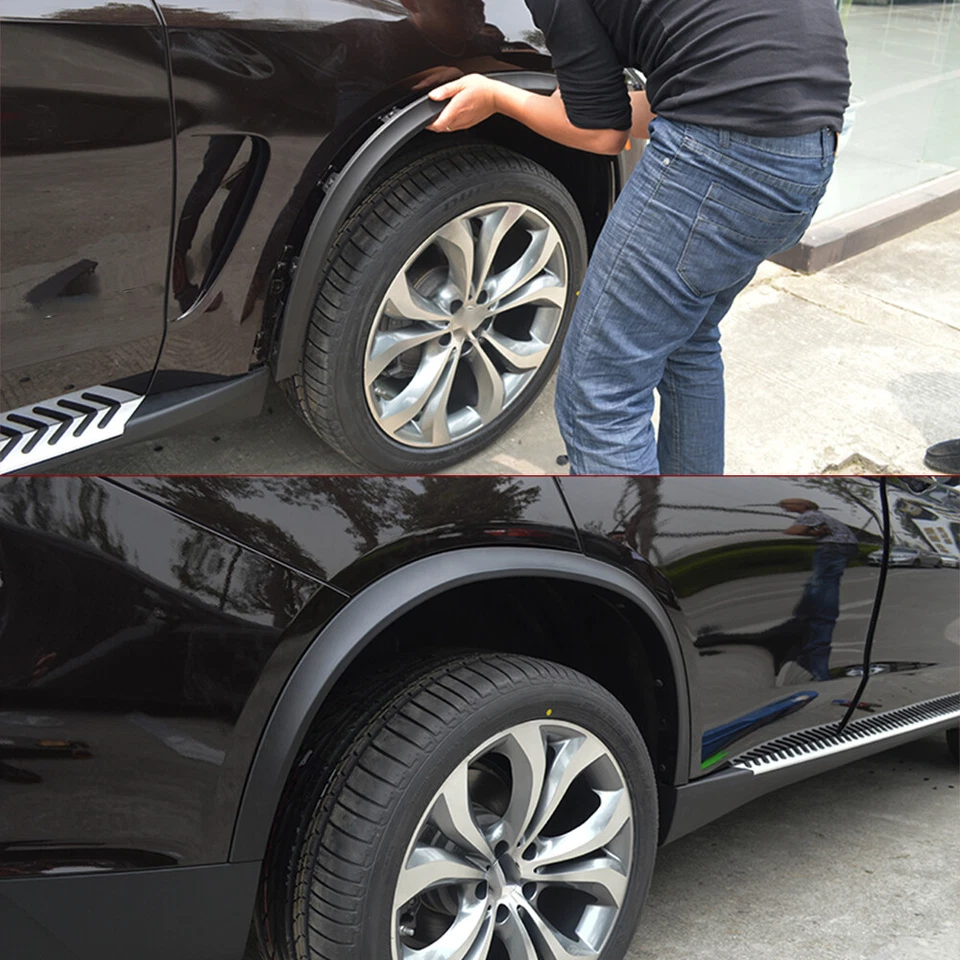 4PCS Fender Flare Kit Wheel Arch Cover Trim for 2014-2016 BMW X5 F15 PP Black — 第 3/4 张图片
