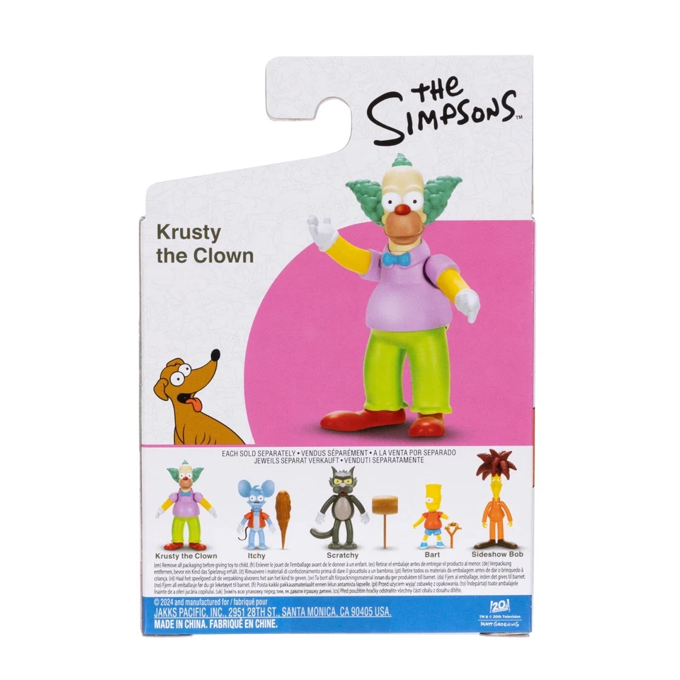 Krusty the Clown Jakks Pacific The Simpsons 2.5" Figure Wave 2 - Image 2 of 4