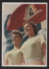 1949 Strong Soviet Happy Life Style propaganda Locomotive sports ladies postcard