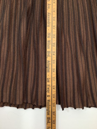MAX STUDIO LONDON Size XS Pleated Sweater-knit Midi Skirt BROWN/BLACK - Picture 10 of 10