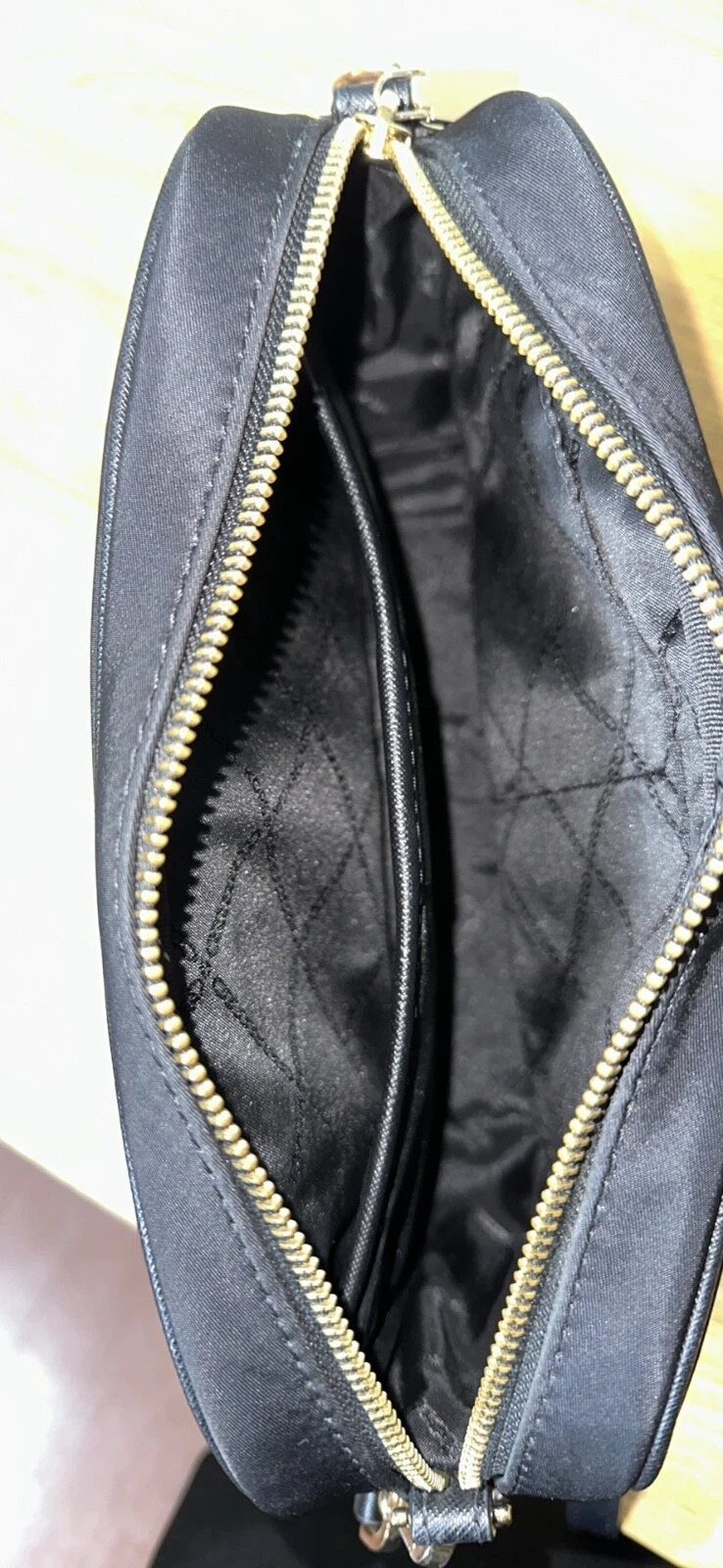 borsa michael kors usata nero oro borsa media nylon e pelle tracolla