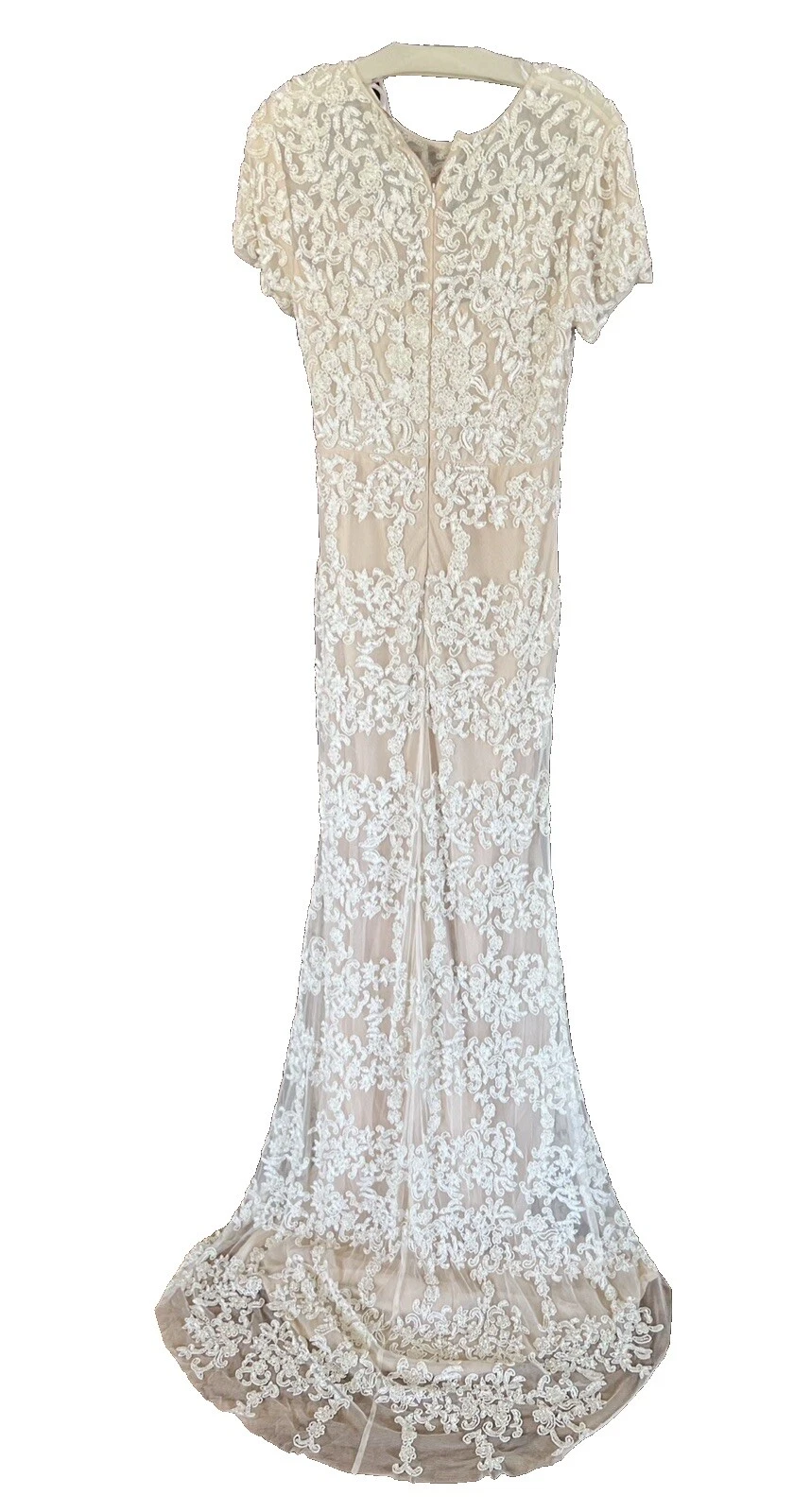 Crystal/Diamante Short Sleeve Wedding Dresses