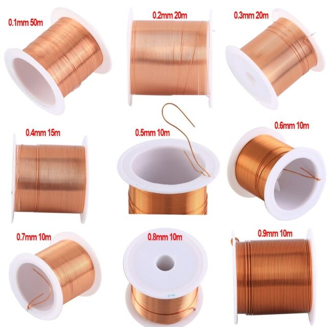 Magnet Wire 0.1-0.9mm Enameled Coppers 10-50M Coil Winding and Crafts