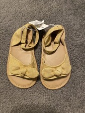 Old Navy Baby Girl Size 18-24 Months Brown Scallop-Trim Sandals NWT