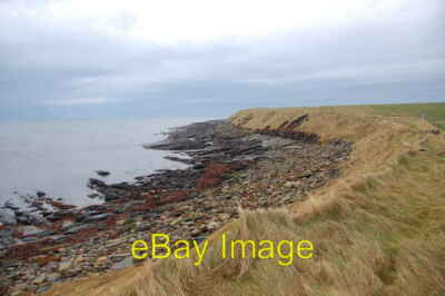 Photo 6x4 Wave-cut platform, boulders and low cliffs. Linksness Not to me c2008