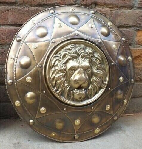 Roman Greek Lion Warrior Shield Armor Shield 24" Lion Head Halloween costume