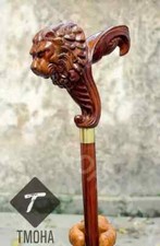 Handle Walking Stick Wooden Hand Carved Walking Cane Animal For Men