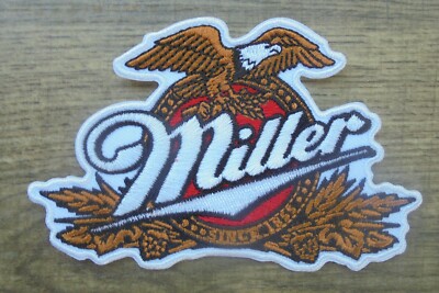 MILLER BEER EAGLE IRON ON PATCH  4 3/8 BY 2.75''