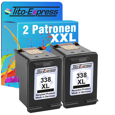2x HP 338 XL Druckerpatrone für Deskjet Photosmart PSC