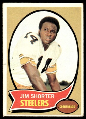 1970 Topps Football Jim Shorter Pittsburgh Steelers #56 EX