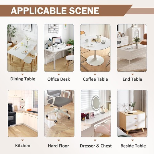 Durable 24x78 Inch Clear Table Cover - Scratch and Stain Resistant Protector - Picture 8 of 10