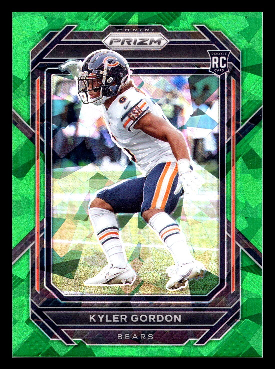 2022 Panini Prizm Rookies Green Cracked Ice Prizm Kyler Gordon #385 Rookie RC