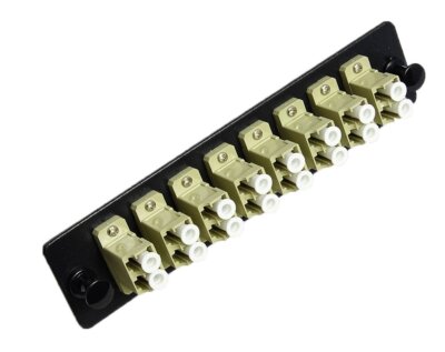 RiteAV Pannello Adattatore LC 6 Porte, Nero - Compatibile LGX, Con 6 Adattatori Monomodali Duplex LC - Foto 1