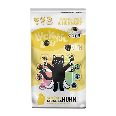 Lucky Lou Adult Geflügel & Huhn Katzen Katzenfutter Trockenfutter Futter 1,7kg