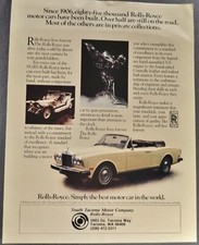 1984-1985 Rolls Royce Corniche Convertible Brochure Sheet Nice Original