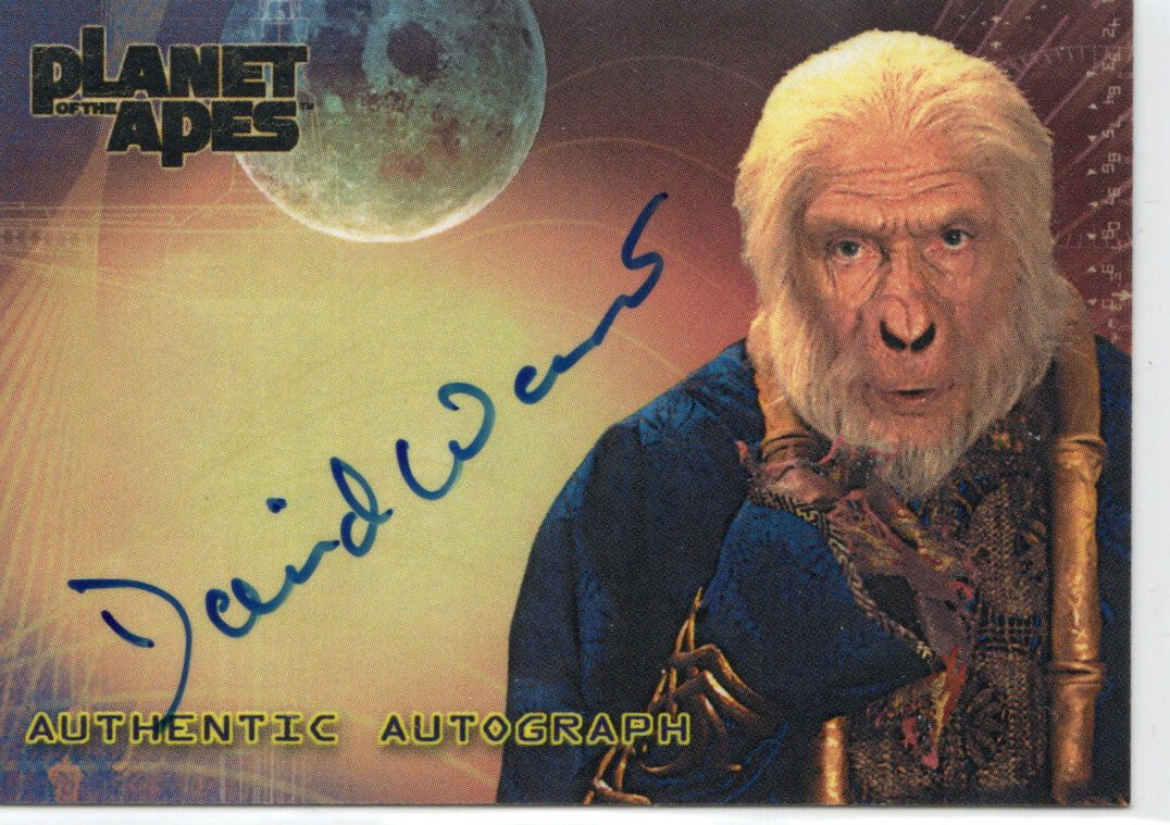 猿の惑星 Planet of the Apes 直筆サインカード トレカ Planet of the Apes Autograph Auto Card Topps 2001 David Warner as