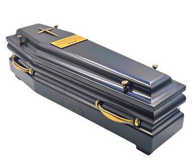Black coffin urn for burial Mini coffin shaped cremate urn for human ashes Perso