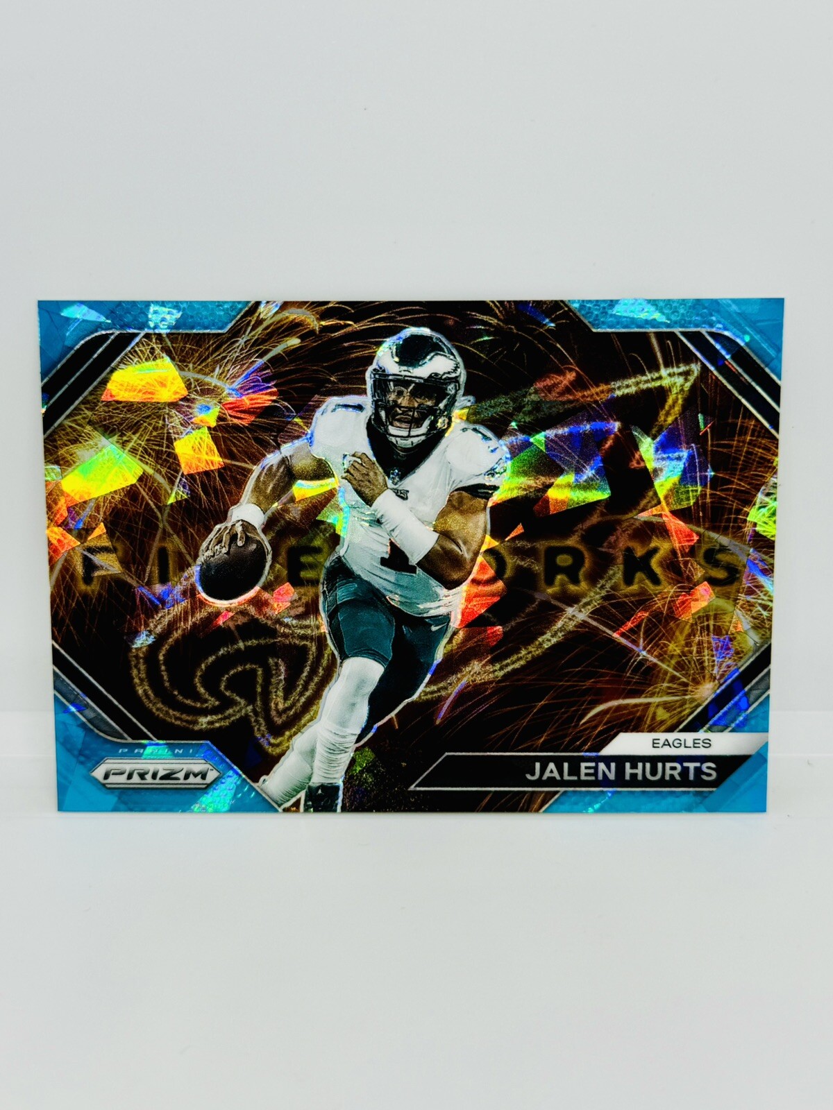 2023 Prizm JALEN HURTS Fireworks Blue Cracked Ice /99 Philadelphia Eagles SP #1