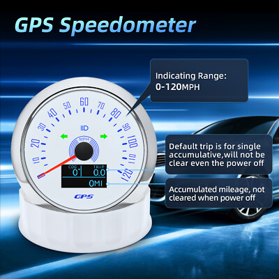 MOTOR METER RACING W PRO 85mm 3-3/8" 2 In 1 GPS Speedometer Tachometer - Foto 10
