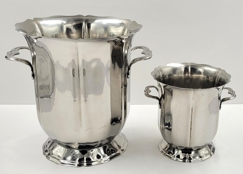 RARE Vintage French GUY DEGRENNE Matching Stainless Champagne & Ice Buckets - 第 1/19 張圖片