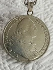 Ancient Bavarian Silver Coin Thaler Maximilian III from 1774 with 835 Silver Chain