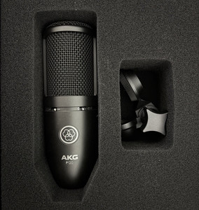 AKG P120 Cardioid Condenser Mic, Black, XLR, Studio, Stand Mount & Box