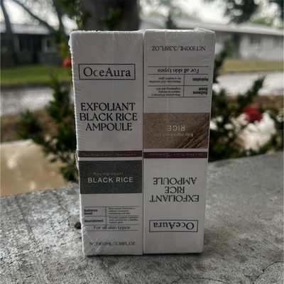 2 - OceAura Exfoliant Black Rice Ampoule 100ml Face Hyaluronic+Salicylic Hydrate
