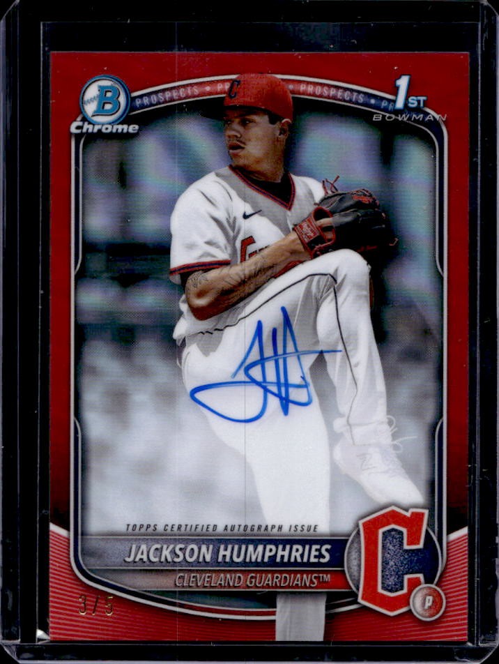 2025 Bowman Jackson Humphries Chrome Auto Red Refractor 1st #3/5