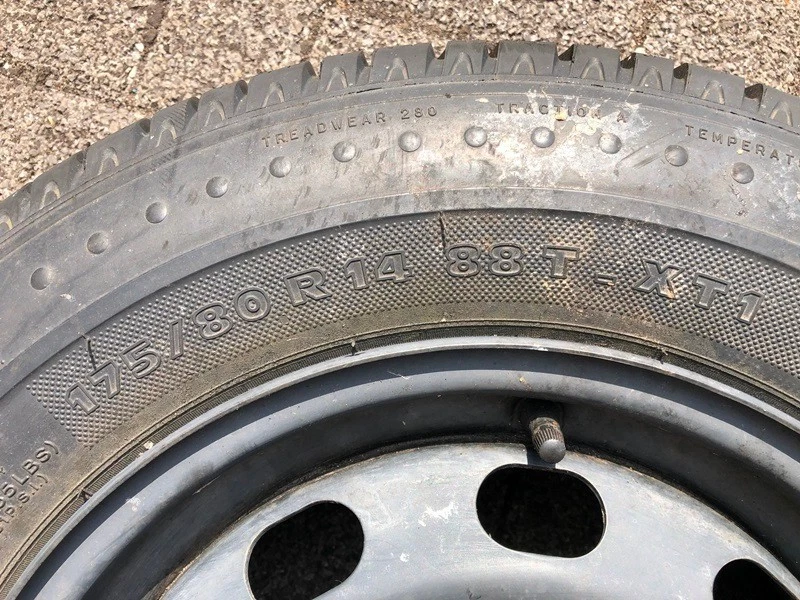 1xkomplette Reserverad Ersatzrad+Felge 175/80R14 88T für VW Golf4,Seat,Skoda - Bild 3 von 4