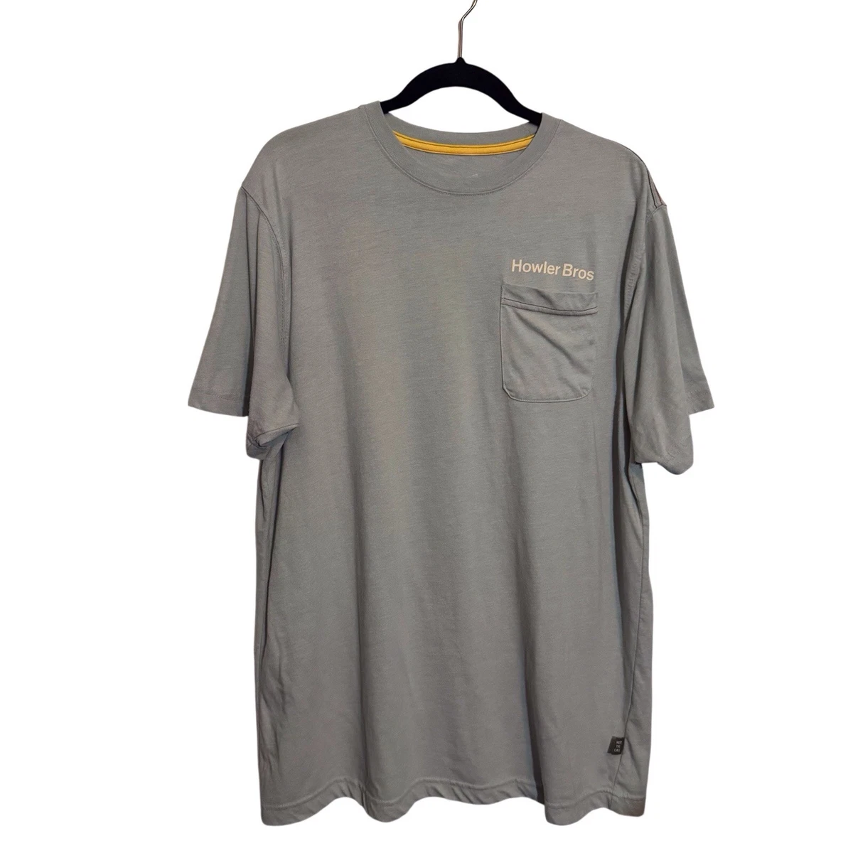 T-shirt Howler Bros Homme - Vert Olive - XXL - Poche - Édition Austin Texas