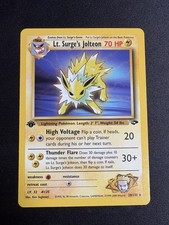Lt. Surge's Jolteon 28/132 1st Edition Gym Challenge NM+ / Mint Condition! Rare on eBay