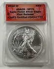 2016-W $1 American Silver Eagle ANACS SP70 SATIN FINISH FR 1 oz Silver Coin