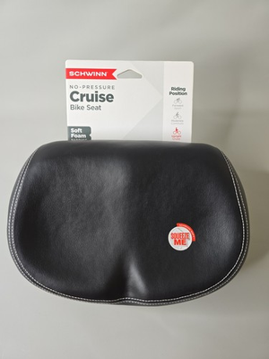 #ad New Schwinn No Pressure Cruise Soft Foam Upright Extra Wide Bicycle Bike Seat $29.99