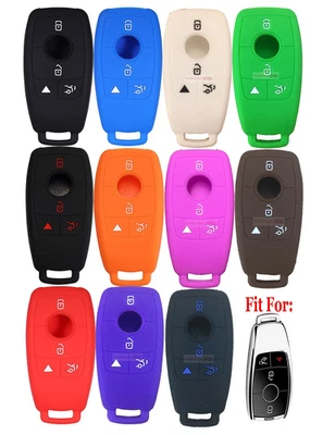 Fit Mercedes Benz GLE GLC CLS 4 Button Remote Smart Key Fob Silicone Case Cover - Image 1 of 4