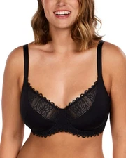 Minimizer Bra for Women - Plus Size Lace Bra Women's Full Coverage Unlined Un...