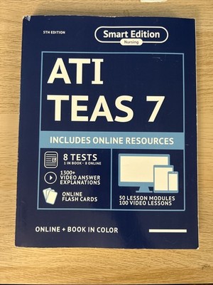 ATI TEAS 7 Study Guide Smart Edition 5th Edition Nursing In Color Free Shipping