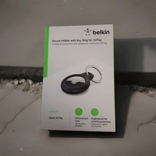 APPLE Belkin AirTag Secure Holder With Key Ring - Black F8W973 