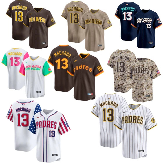 new!! SD Padres Manny Machado #13 ALL OVER PRINT Jersey S-5XL