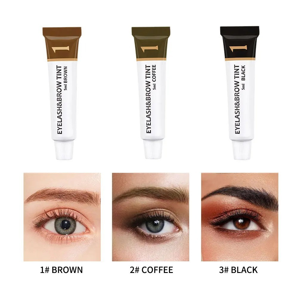 Eyelash & Eyebrow Tint Kit Waterproof Long Lasting Dye Gel Easy Apply Salon Use