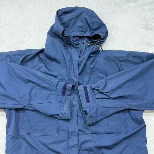 Vintage Frostline Kit Mountain Parka Mens M Navy Blue Hooded Utility Jacket 90s image 2