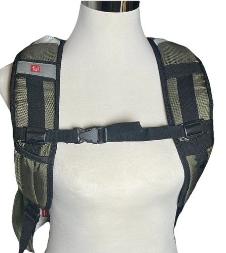 Tennman 17" Laptop Backpack Olive Green Nylon Travel Padded - Picture 12 of 20