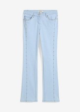 Straight Jeans Mid Waist Stretch Gr. 42 Blau Damenjeans mit Nieten Neu