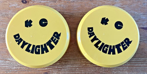 KC HiLites Daylighter Covers Yellow Smiley Face Stoneguard Plastic Retro Jeep